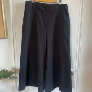 Tailored Black Wide-Leg cropped Pants ASOS